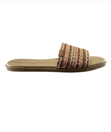 Imagem de Chinelo Moleca Slide Rasteira  Camel 5494113