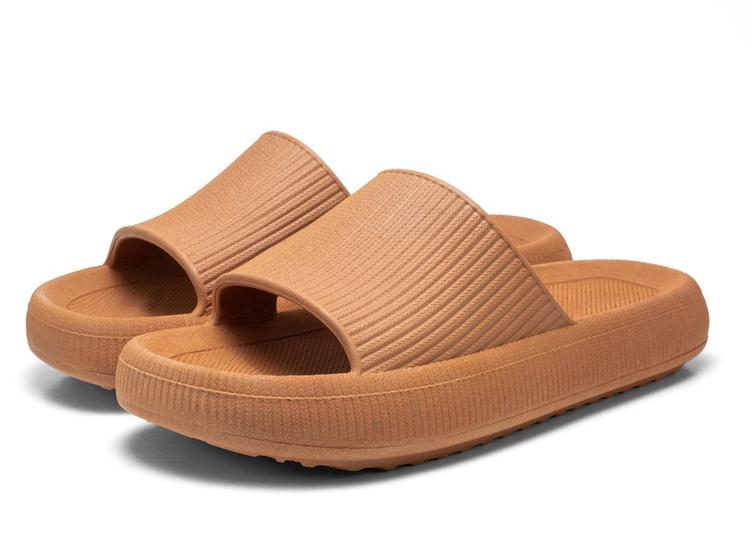 Imagem de Chinelo Nuvem Slide Feminino Flexível Caramelo Confortável