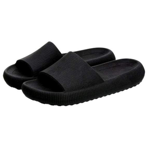 Imagem de Chinelo Ortopédico de Borracha Preto Masculino ou Feminino