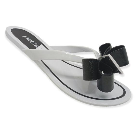 Imagem de Chinelo Petite Jolie PJ6540 Branco/Preto