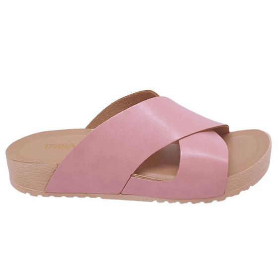 Imagem de Chinelo Plataforma Feminino Slide Terra e Água Flat Confortável em X