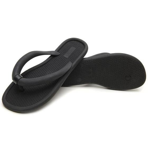 Imagem de Chinelo Preto Feminino Casual Confortável Nuvem JG