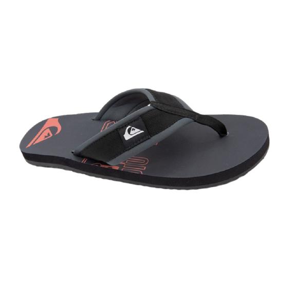 Imagem de Chinelo Quiksilver Layback Word Block Masculino - Preto e Laranja