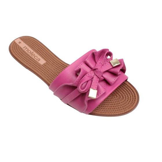 Chinelo Rasteira Feminina Slide Laço Moleca 5297.446 - Pink Napa - 36 Menor preço em Chinelo Rasteira Feminina Slide Laço Moleca 5297.446 - Pink Napa - 36