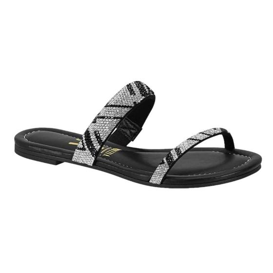 Imagem de Chinelo Rasteirinha Vizzano em Tiras com Strass Conforto