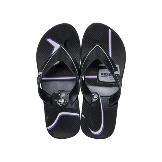 Imagem de Chinelo Rider Casual Dask Masculino De Dedo Preto Roxo