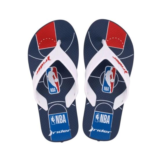 Imagem de Chinelo Rider Infantil Street Nba Azul Vermelho e Branco