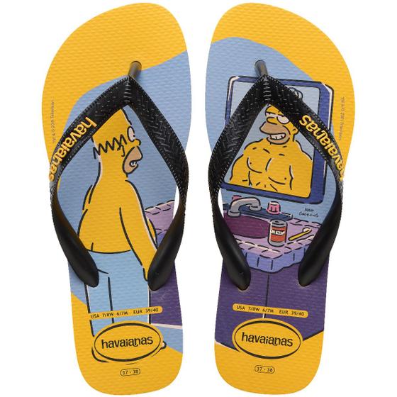 Imagem de Chinelo sandalia havaianas unisex simpsons original c/nf