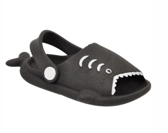 Imagem de chinelo sandalia Infantil shark moda peixinho menino e menina