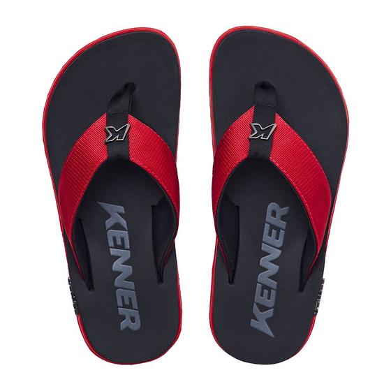 Imagem de Chinelo sandalia kenner kivah tks original preto e  vermelho