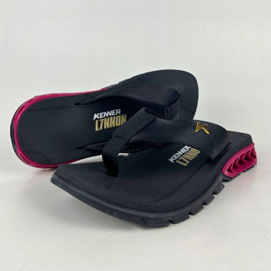 Imagem de Chinelo Sandália Kenner Rakka L7 Preto e Roxo