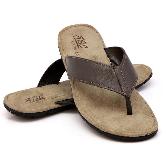 Imagem de Chinelo Sandália Masculino Antesstres Couro 850