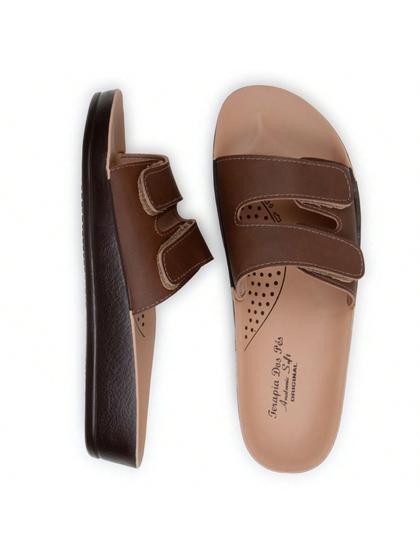 Chinelo Sandalia Ortopédico Feminina tiras autocolantes Dores nos