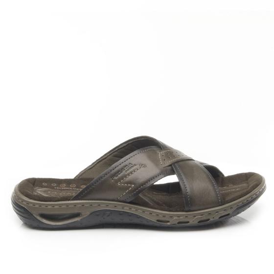Chinelo Sandália Pegada Masculino Couro 131661 Menor preço em Chinelo Sandália Pegada Masculino Couro 131661