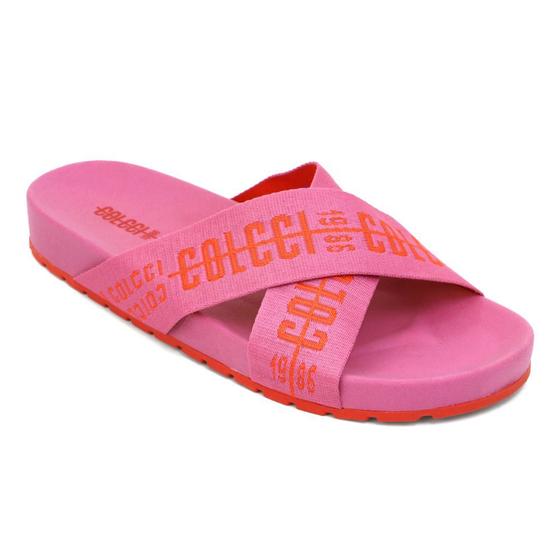 Imagem de Chinelo Slide Colcci Carine Feminino Rosa Logomania