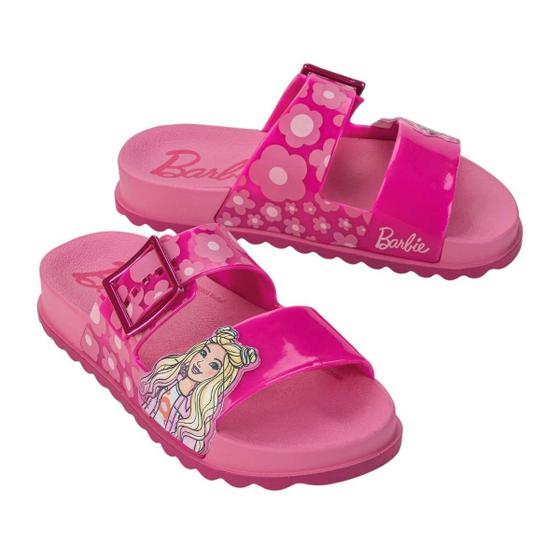 Imagem de Chinelo Slide Grendene Barbie Logomania - Infantil