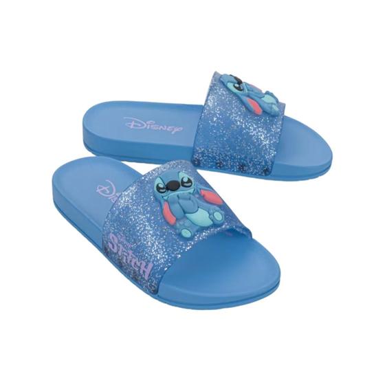 Imagem de Chinelo Slide Infantil Disney Mania Lilo + Stitch Azul Glitter