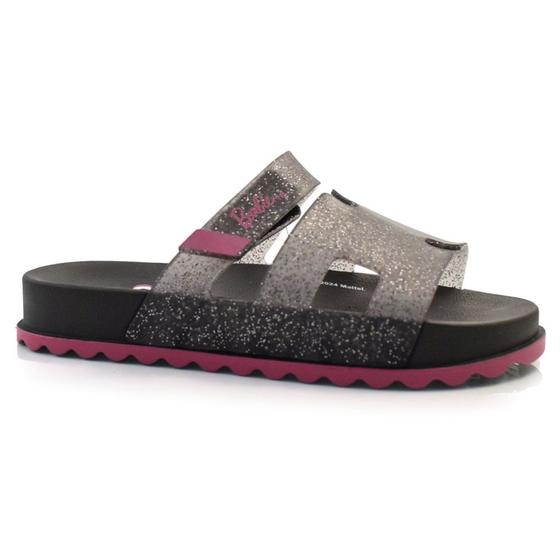 Imagem de Chinelo Slide Infantil Grendene Barbie Glam do 26 ao 34 Preto 23200