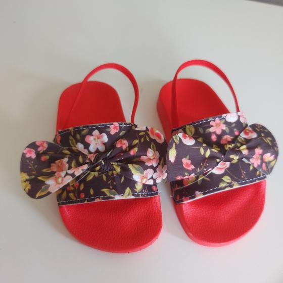 Imagem de chinelo Slide Infantil Menina  De Laço Baby Super Leve