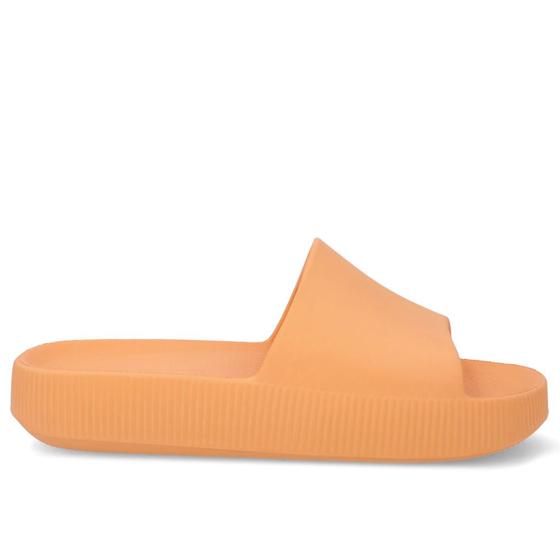 Imagem de Chinelo Slide Laranja Melão Poofy Salto Plataforma Eva