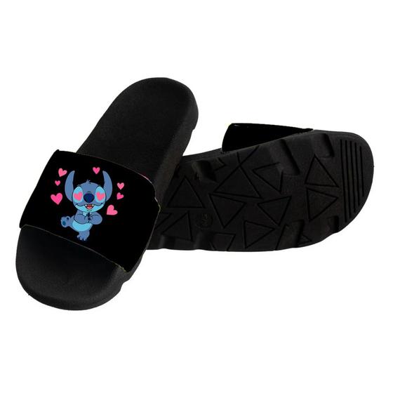 Imagem de chinelo slide lilo stitch confortável sandália