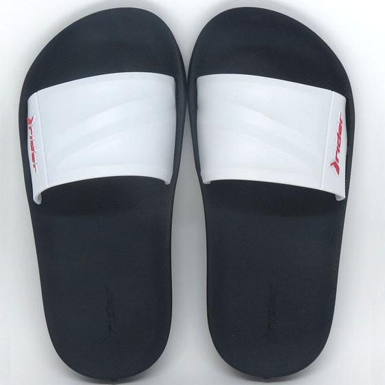 Chinelo Slide Masculino Rider 11578 Preto/Branco-Preto e Branco -42 Menor preço em Chinelo Slide Masculino Rider 11578 Preto/Branco-Preto e Branco -42