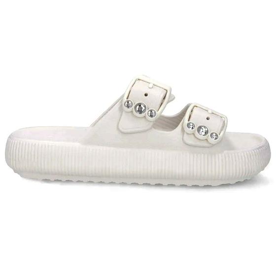 Imagem de Chinelo Slide Poofy Plataforma EVA Branco Nevasca Usaflex AL4401