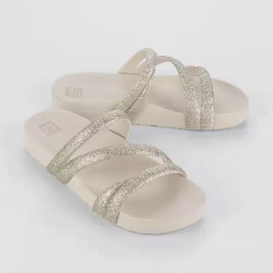 Imagem de Chinelo Slide Zaxy Glitter Feminino Adulto - Ref 18956