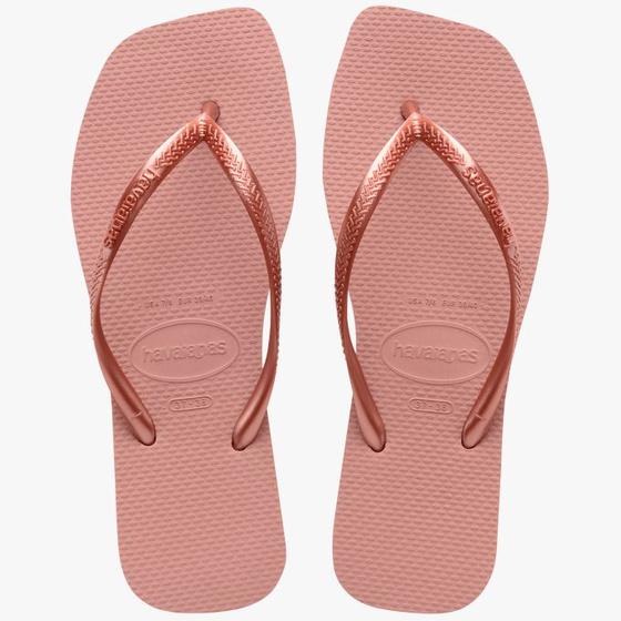 Imagem de Chinelo Slim Square Logo Feminino Classico Praia Dia dia Havaianas 4148301