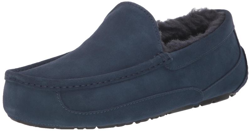 Imagem de Chinelo UGG masculino Ascot Deep Ocean Blue Suede tamanho 18