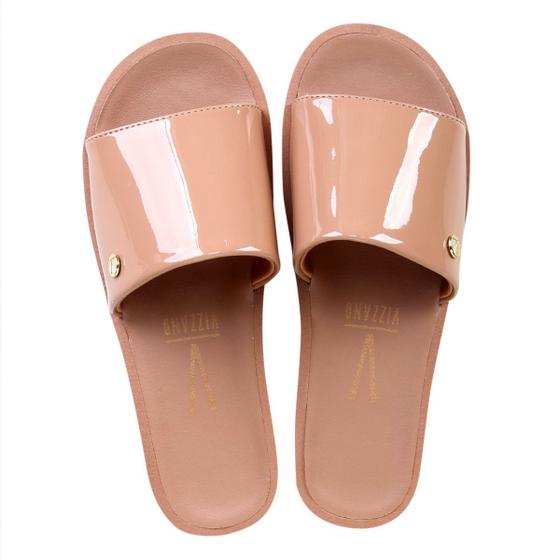 Imagem de Chinelo Vizzano Slide Liso Verniz Feminino - Nude