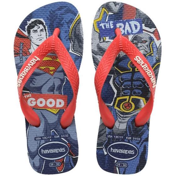 Imagem de Chinelos Sandálias Havaianas Kids Hero DC FC Marinho  7017943