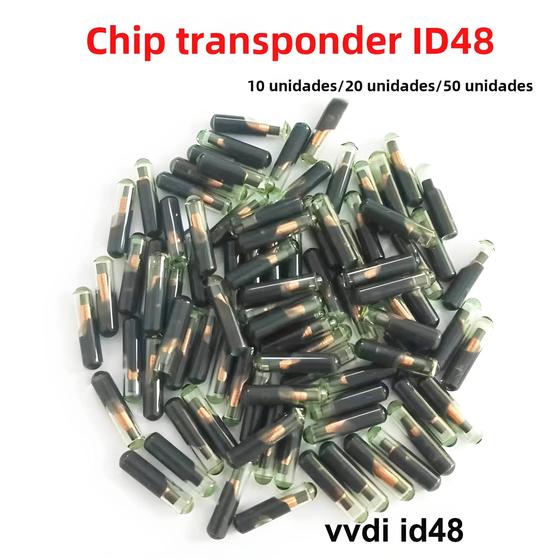 Imagem de Chip Transponder ID48 - 10 Peças - Chave de Carro em Branco para Desbloqueio Automático