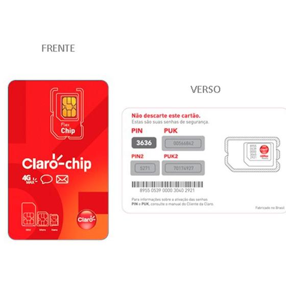 Imagem de Chip Triplo Claro 4G PR - CHIPTRIPL4PR