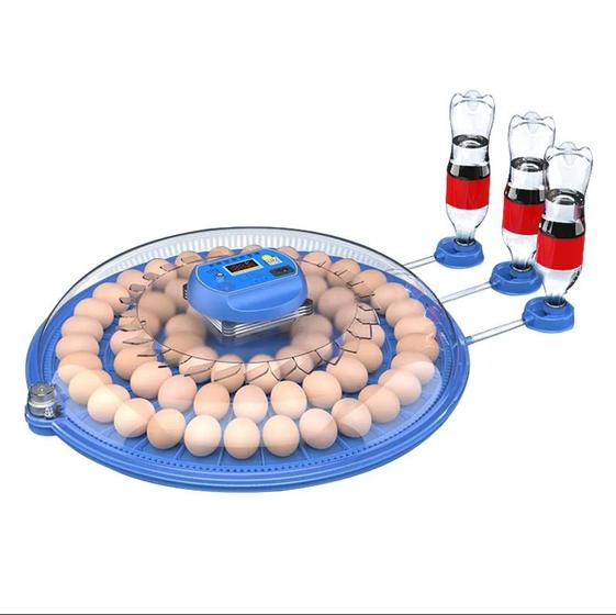 Imagem de Chocadeira / Incubadora para chocar até 52 ovos - 220v - rolagem automática, controle digital de temperatura, ovoscópio e água externa - LMS-DW-CH-52