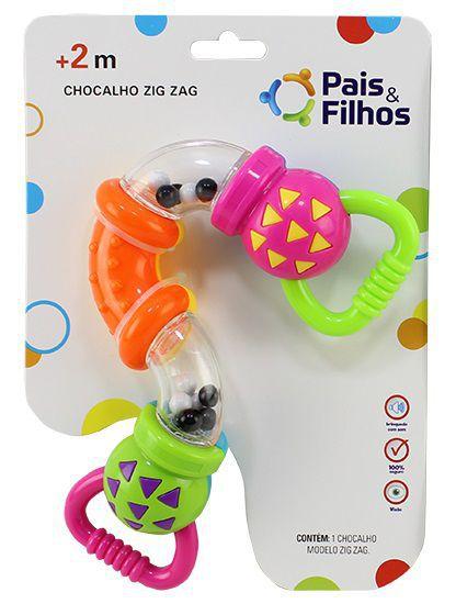 Imagem de Chocalho zig zag para bebe com alça