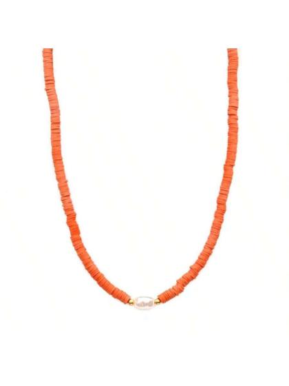 Imagem de Chocker Fimo e Pérola Metais Banhado á Ouro 18k