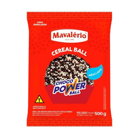 Imagem de Choco Power Ball Micro Chocolate ao Leite e Branco 500 g Mavalério Rizzo Confeitaria