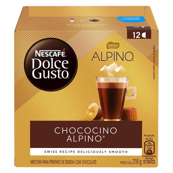 Chococino Alpino Cápsula Nescafé Dolce Gusto 216g 12Caps Cápsula de