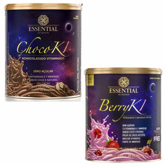 Imagem de Chocoki Lata 300g + Berryki Lata 300g  - Essential Nutrition