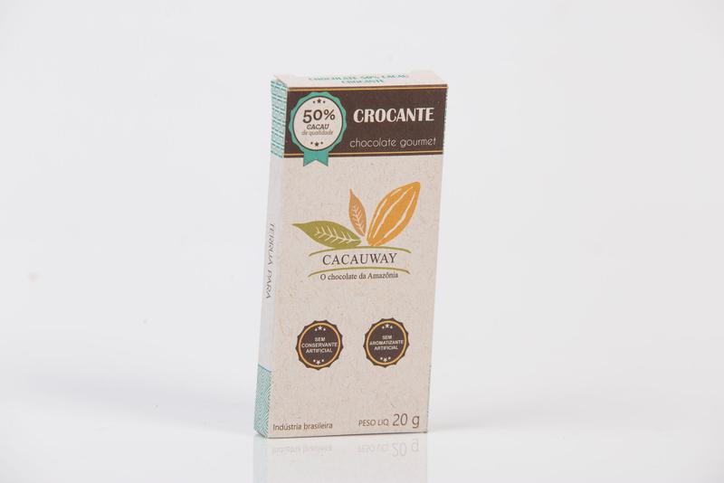 Imagem de Chocolate 50% cacau ao leite crocante c/ flocos de arroz 20g Cacauway