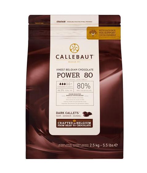 Chocolate Amargo 80% Cacau (Power 80) 2,5 Kg - Callebaut Menor preço em Chocolate Amargo 80% Cacau (Power 80) 2,5 Kg - Callebaut