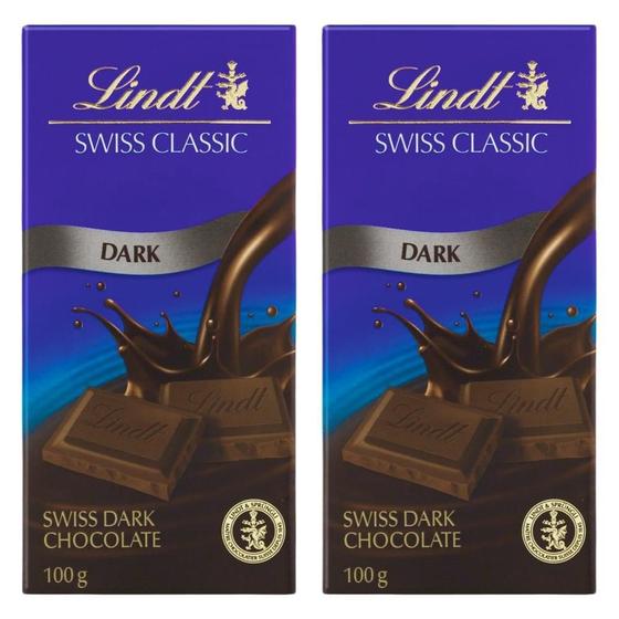 Imagem de Chocolate Amargo, Lindt Classic, 2 Barras De 100G