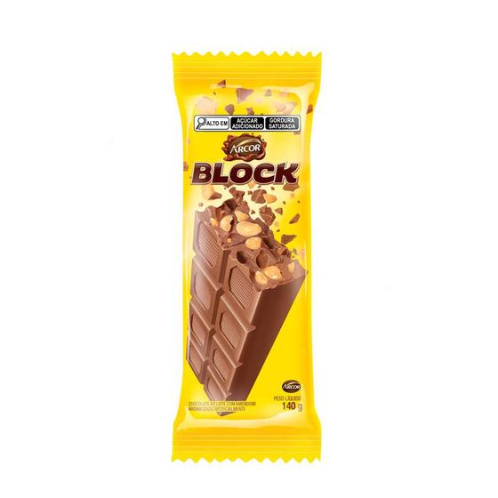 Imagem de Chocolate Arcor Block ao Leite com Amendoim 140g