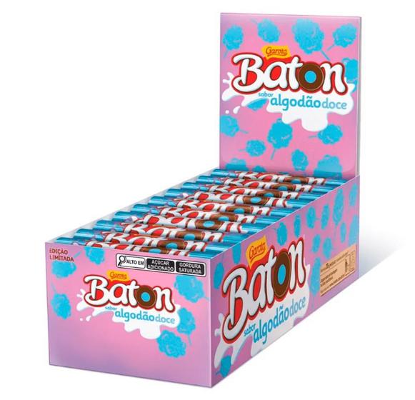 Imagem de Chocolate Baton Algodão Doce caixa com 30 unidades x 16g - garoto