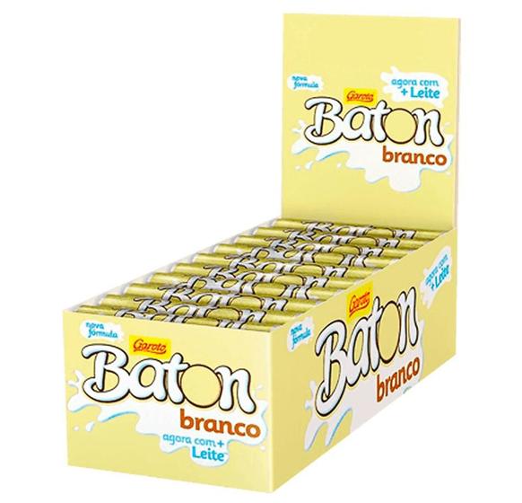 Imagem de Chocolate Baton Branco caixa com 30 unidades x 16g - garoto