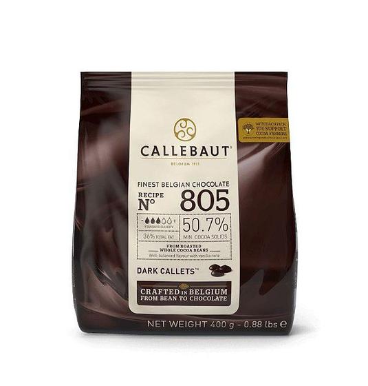 Imagem de Chocolate Callebaut Amargo 805-BR-D94 Gotas 400 g Rizzo Confeitaria