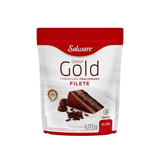 Imagem de Chocolate Cobertura Fracionada Filete Gold Ao Leite Salware 1,01KG