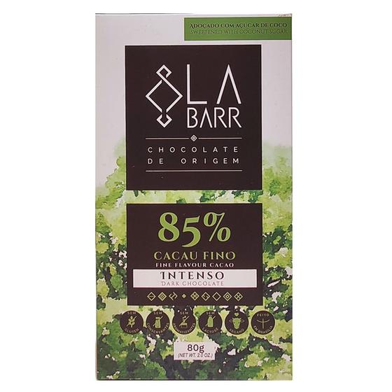 Imagem de Chocolate Com Açúcar de Coco 85% Cacau Labarr 80g