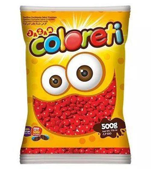 Imagem de Chocolate Confeito Coloreti Vermelho 500gr - Jazam